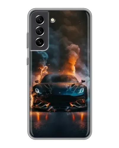 Чехол для Samsung Galaxy S21 FE с картинкой «Lamborghini дымная эстетика» Чехол для Samsung Galaxy S21 FE с картинкой «Lamborghini дымная эстетика»
