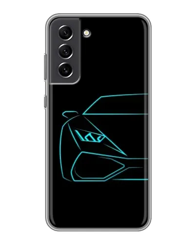 Чехол для Samsung Galaxy S21 FE с картинкой «Голубой силуэт Lamborghini» Чехол для Samsung Galaxy S21 FE с картинкой «Голубой силуэт Lamborghini»
