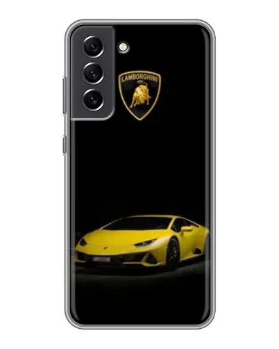 Чехол для Samsung Galaxy S21 FE с картинкой «Lamborghini желтый акцент» Чехол для Samsung Galaxy S21 FE с картинкой «Lamborghini желтый акцент»