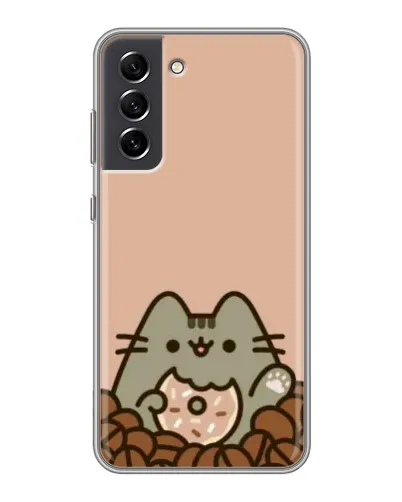 Чехол для Samsung Galaxy S21 FE с картинкой «Кофейный Пушин»