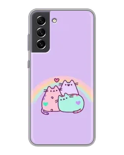 Чехол для Samsung Galaxy S21 FE с картинкой «Радужные Пушины»