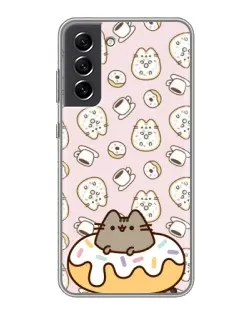 Чехол для Samsung Galaxy S21 FE с картинкой «Пушин на пончике»