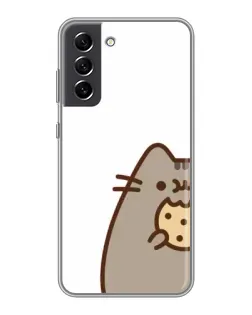 Чехол для Samsung Galaxy S21 FE с картинкой «Пушин с печеньем»