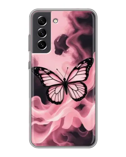 Чехол для Samsung Galaxy S21 FE с картинкой «Бабочка в дыму»