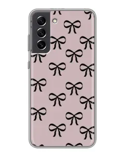 Чехол для Samsung Galaxy S21 FE с картинкой «Черные бантики»
