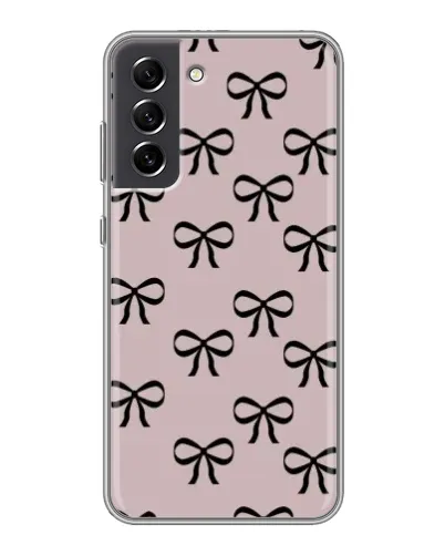 Чехол для Samsung Galaxy S21 FE с картинкой «Черные бантики»