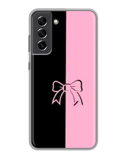 Чехол для Samsung Galaxy S21 FE с картинкой «Половинки банта»