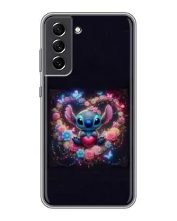 Чохол для Samsung Galaxy S21 FE з картинкою «Stitch у квітах» Чохол для Samsung Galaxy S21 FE з картинкою «Stitch у квітах»