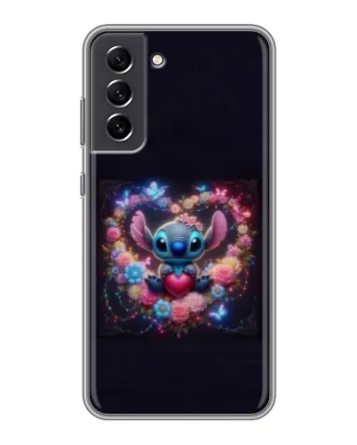 Чохол для Samsung Galaxy S21 FE з картинкою «Stitch у квітах» Чохол для Samsung Galaxy S21 FE з картинкою «Stitch у квітах»