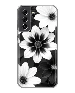 Чохол для Samsung Galaxy S21 FE з картинкою «Монохромні айстри»