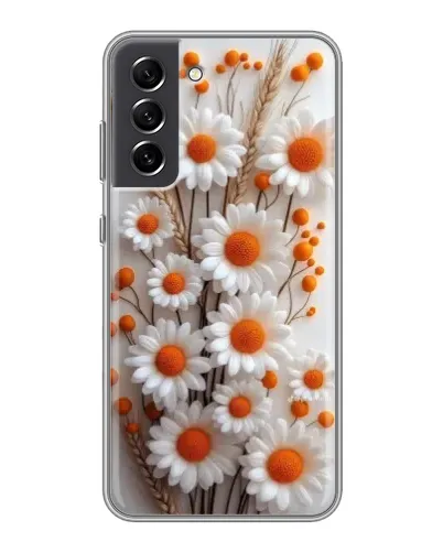 Чехол для Samsung Galaxy S21 FE с картинкой «Белые сухоцветы» Чехол для Samsung Galaxy S21 FE с картинкой «Белые сухоцветы»