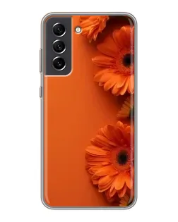 Чохол для Samsung Galaxy S21 FE з картинкою «Помаранчеві гербери»