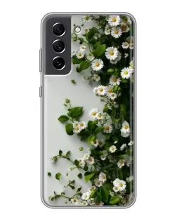 Чохол для Samsung Galaxy S21 FE з картинкою «Гілка дрібних білих квітів»