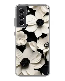 Чохол для Samsung Galaxy S21 FE з картинкою «Об'ємні білі квіти»
