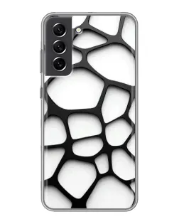 Чехол для Samsung Galaxy S21 FE с картинкой «Белая объемная сетка» Чехол для Samsung Galaxy S21 FE с картинкой «Белая объемная сетка»