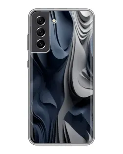 Чехол для Samsung Galaxy S21 FE с картинкой «Объемные синие складки» Чехол для Samsung Galaxy S21 FE с картинкой «Объемные синие складки»