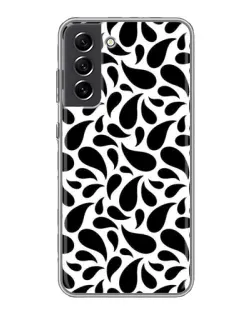 Чехол для Samsung Galaxy S21 FE с картинкой «Контрастные черные капли»