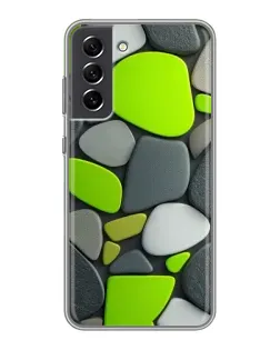 Чехол для Samsung Galaxy S21 FE с картинкой «Яркая неоновая галька»