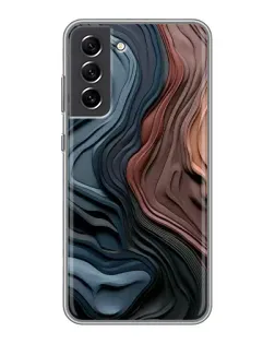 Чехол для Samsung Galaxy S21 FE с картинкой «Цветные волны каньона»
