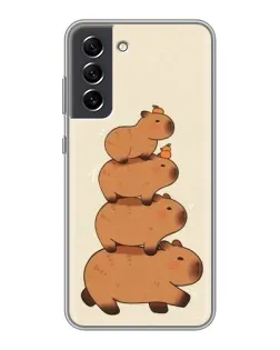 Чехол для Samsung Galaxy S21 FE с картинкой «Башня из капибар» Чехол для Samsung Galaxy S21 FE с картинкой «Башня из капибар»
