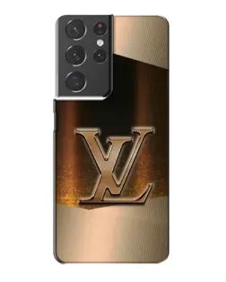 Чохол для Samsung Galaxy S21 Plus з картинкою «LV — золоте сяйво»
