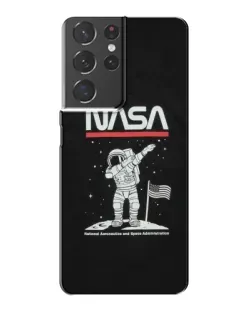 Чохол для Samsung Galaxy S21 Plus з картинкою «NASA — крокуємо по Місяцю»