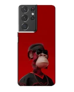 Чохол для Samsung Galaxy S21 Plus з картинкою «Bored Ape в червоному» Чохол для Samsung Galaxy S21 Plus з картинкою «Bored Ape в червоному»