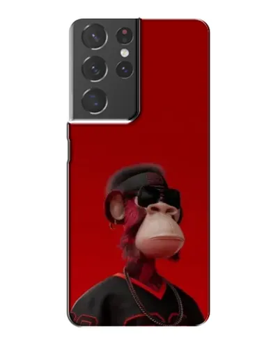 Чохол для Samsung Galaxy S21 Plus з картинкою «Bored Ape в червоному» Чохол для Samsung Galaxy S21 Plus з картинкою «Bored Ape в червоному»