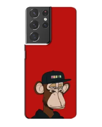 Чохол для Samsung Galaxy S21 Plus з картинкою «Bored Ape — червоний фон» Чохол для Samsung Galaxy S21 Plus з картинкою «Bored Ape — червоний фон»