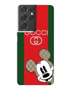 Чохол для Samsung Galaxy S21 Plus з картинкою «Gucci — смуги та Міккі»