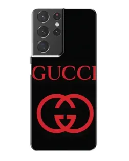 Чохол для Samsung Galaxy S21 Plus з картинкою «Gucci — червоний логотип»