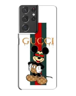 Чохол для Samsung Galaxy S21 Plus з картинкою «Міккі Маус Gucci — смуги»