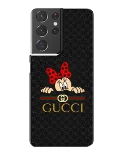 Чохол для Samsung Galaxy S21 Plus з картинкою «Мінні Маус Gucci — чорний»