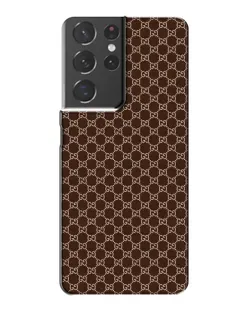 Чехол для Samsung Galaxy S21 Plus с картинкой «Gucci — шоколадная сетка»