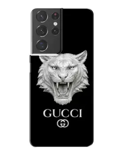 Чехол для Samsung Galaxy S21 Plus с картинкой «Gucci — серебряный лев»