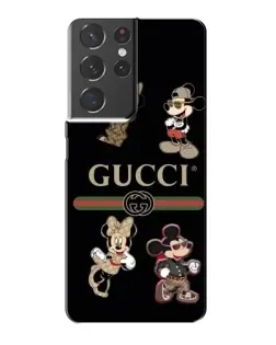 Чехол для Samsung Galaxy S21 Plus с картинкой «Gucci — герои Disney и монограмма»