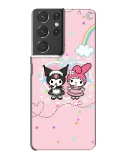 Чохол для Samsung Galaxy S21 Plus з картинкою «My Melody та Kuromi» Чохол для Samsung Galaxy S21 Plus з картинкою «My Melody та Kuromi»