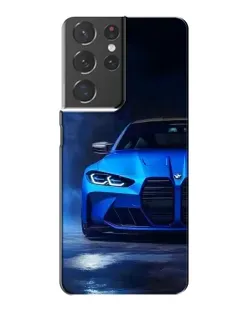Чохол для Samsung Galaxy S21 Plus з картинкою «Блакитна BMW M4»