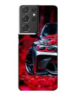 Чохол для Samsung Galaxy S21 Plus з картинкою «Спортивна BMW та квіти»