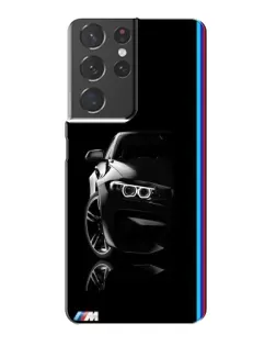 Чохол для Samsung Galaxy S21 Plus з картинкою «Силует BMW в темряві»