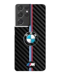 Чохол для Samsung Galaxy S21 Plus з картинкою «Емблема BMW та карбон»