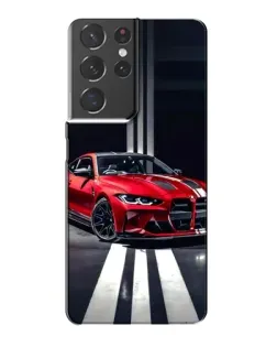 Чохол для Samsung Galaxy S21 Plus з картинкою «Червона BMW на дорозі»