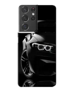 Чохол для Samsung Galaxy S21 Plus з картинкою «Чорна BMW — профіль»