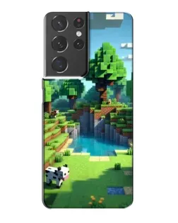 Чохол для Samsung Galaxy S21 Plus з картинкою «Minecraft літній день»