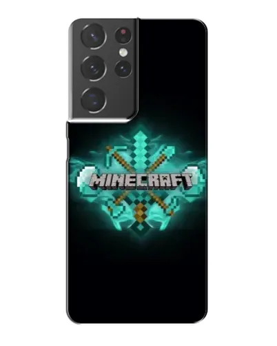 Чохол для Samsung Galaxy S21 Plus з картинкою «Minecraft Diamond лого» Чохол для Samsung Galaxy S21 Plus з картинкою «Minecraft Diamond лого»