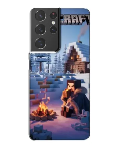 Чохол для Samsung Galaxy S21 Plus з картинкою «Зимовий Minecraft» Чохол для Samsung Galaxy S21 Plus з картинкою «Зимовий Minecraft»