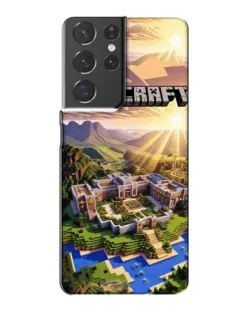 Чохол для Samsung Galaxy S21 Plus з картинкою «Minecraft панорама»