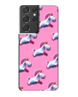 Чехол для Samsung Galaxy S21 Plus с картинкой «Единороги на розовом»