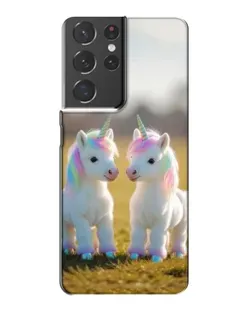 Чехол для Samsung Galaxy S21 Plus с картинкой «Пара единорогов»
