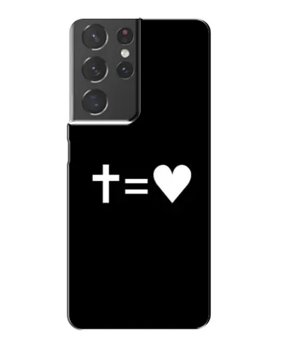 Чехол для Samsung Galaxy S21 Plus с картинкой «Крест и Сердце»